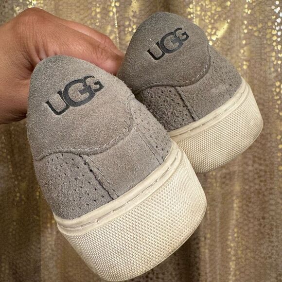 UGG Abies Perforated Slip-On Platform Sneaker Seal Gray Women's Size 9 Used - Picture 5 of 9